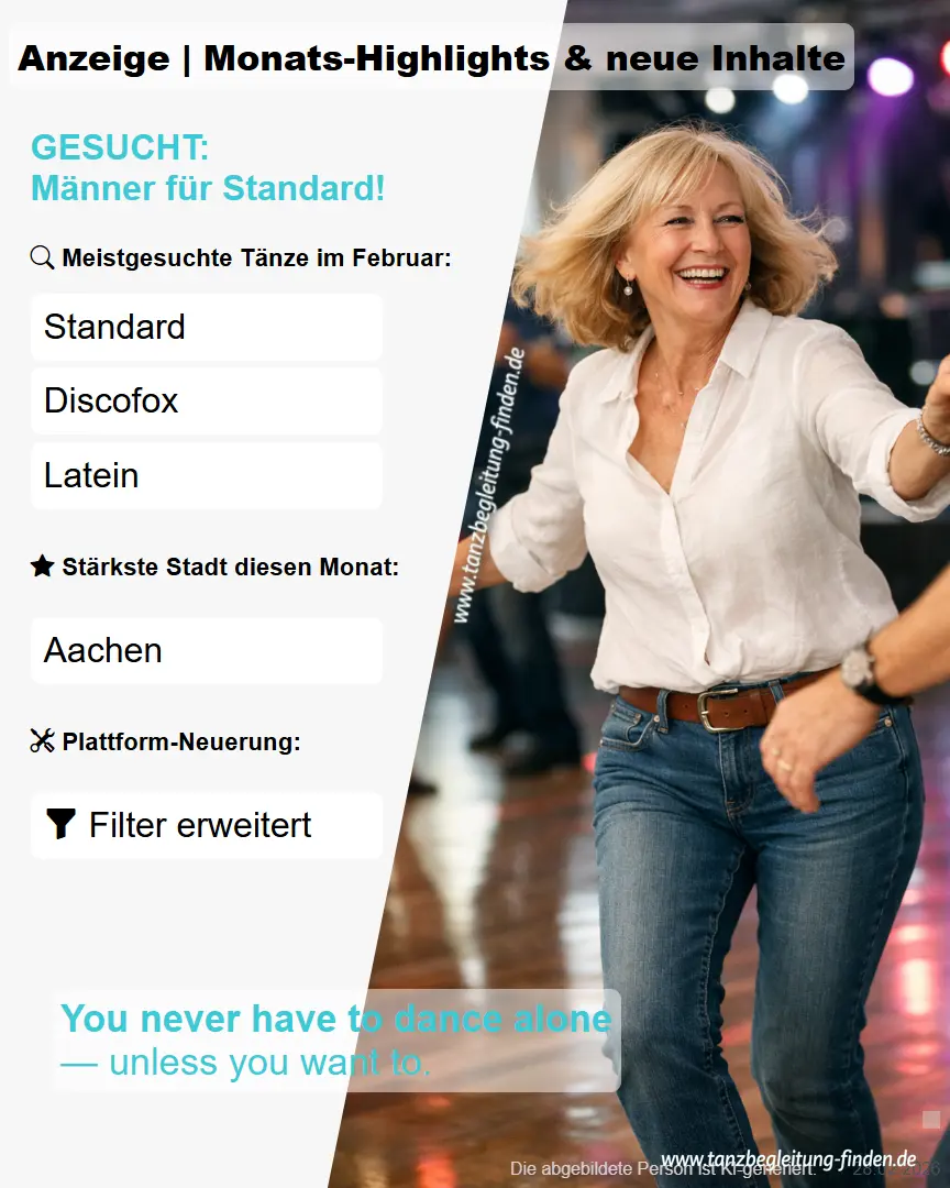 tanzbegleitung finden Aachen Standard Discofox Latein