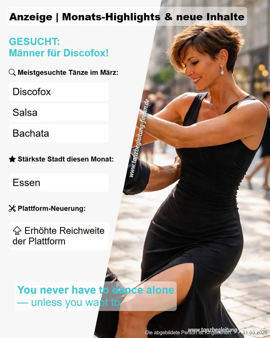 tanzbegleitung finden Essen Discofox Salsa Bachata